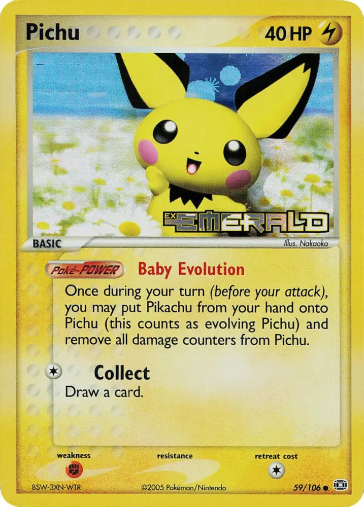 Pichu (59/106) (Stamped) [EX: Emerald] - Pokemon Single