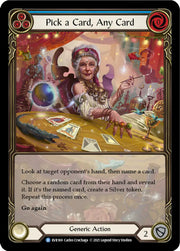 Pick a Card Any Card (Blue) [Everfest] 1st Edition Extended Art Rainbow Foil - Flesh And Blood Single