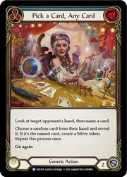 Pick a Card Any Card (Blue) [Everfest] 1st Edition Normal - Flesh And Blood Single