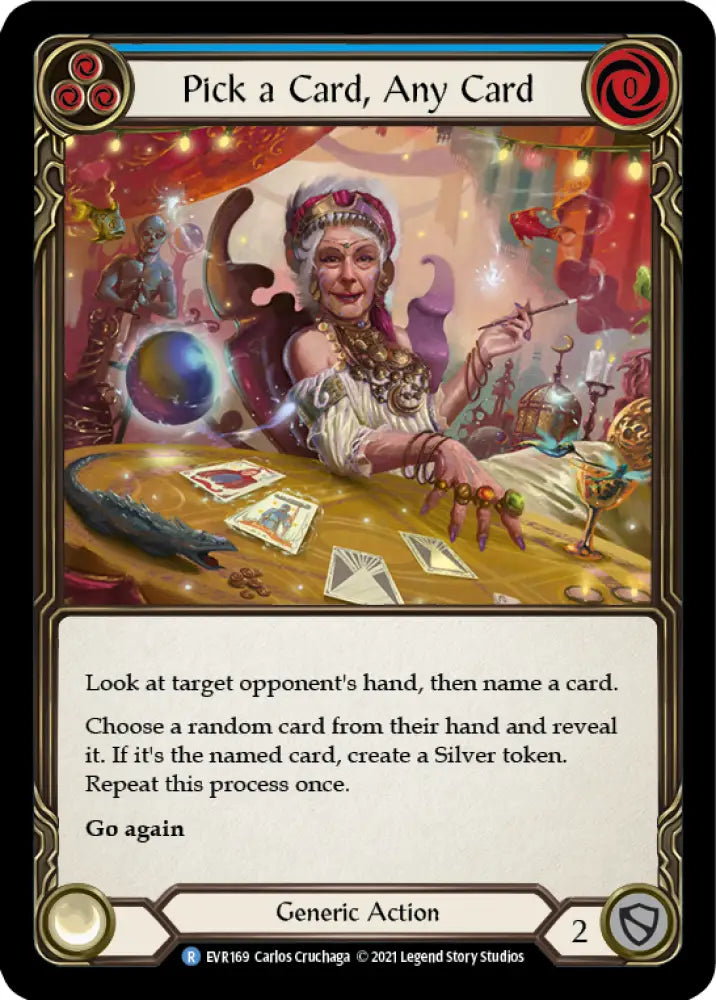 Pick a Card Any Card (Blue) [Everfest] 1st Edition Normal - Flesh And Blood Single