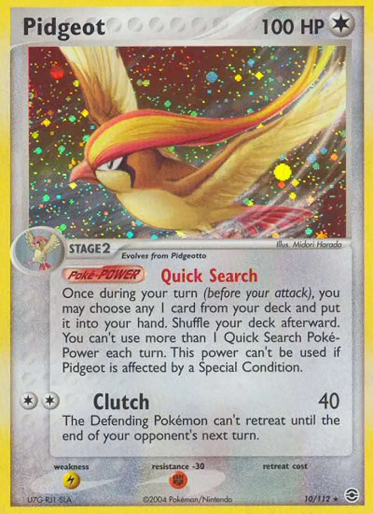 Pidgeot (10/112) [EX: FireRed & LeafGreen] - Pokemon Single
