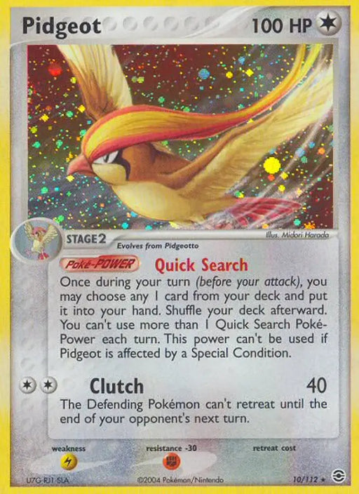 Pidgeot (10/112) [EX: FireRed & LeafGreen] - Pokemon Single
