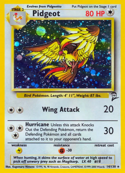 Pidgeot (14/130) [Base Set 2] - Pokemon Single