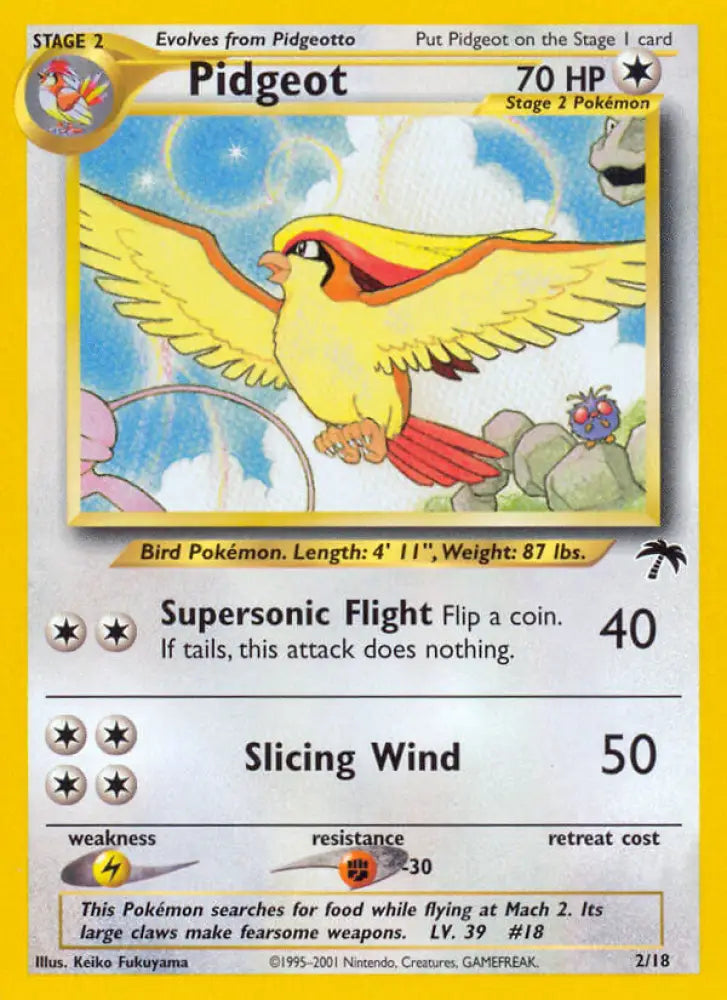 Pidgeot (2/18) [Southern Islands] - Pokemon Single
