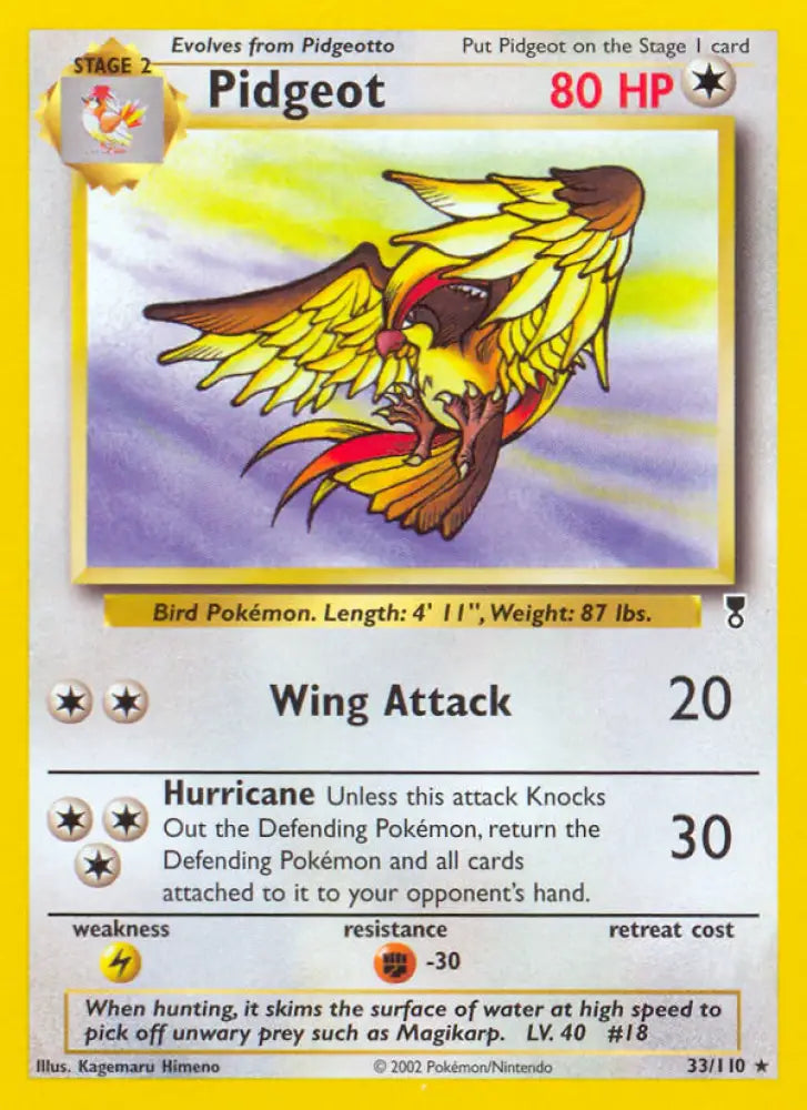 Pidgeot (33/110) [Legendary Collection] - Pokemon Single