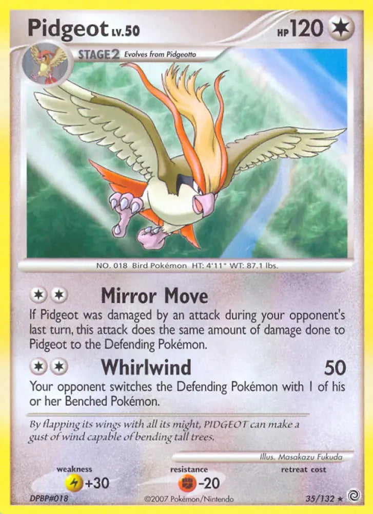 Pidgeot (35/132) [Diamond & Pearl: Secret Wonders] - Pokemon Single