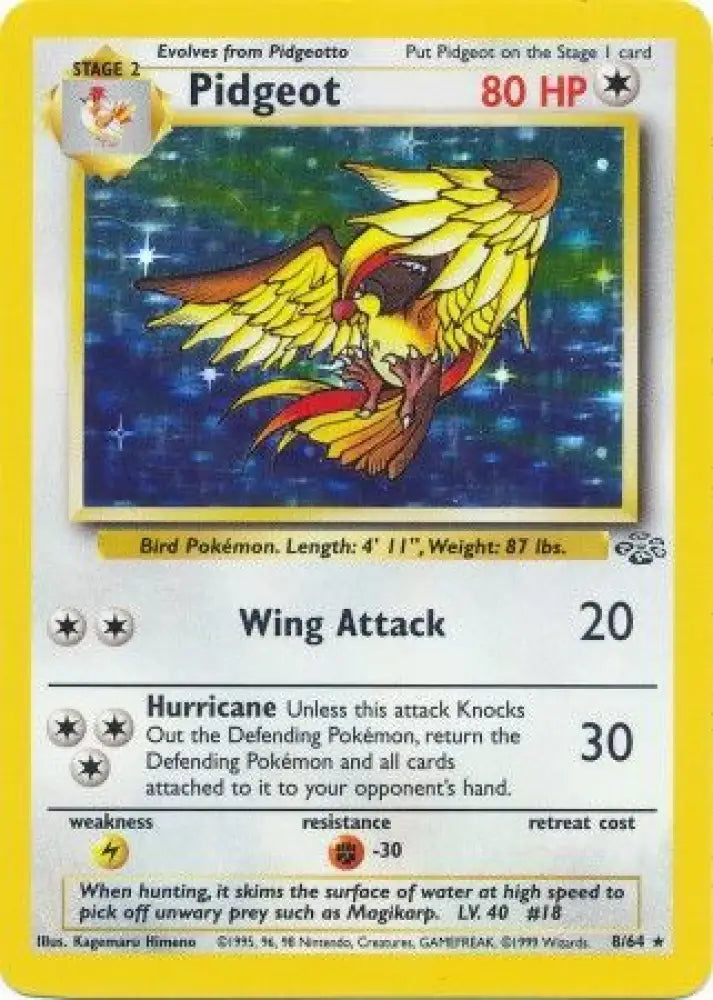Pidgeot (8/64) [Jungle Unlimited] - Pokemon Single