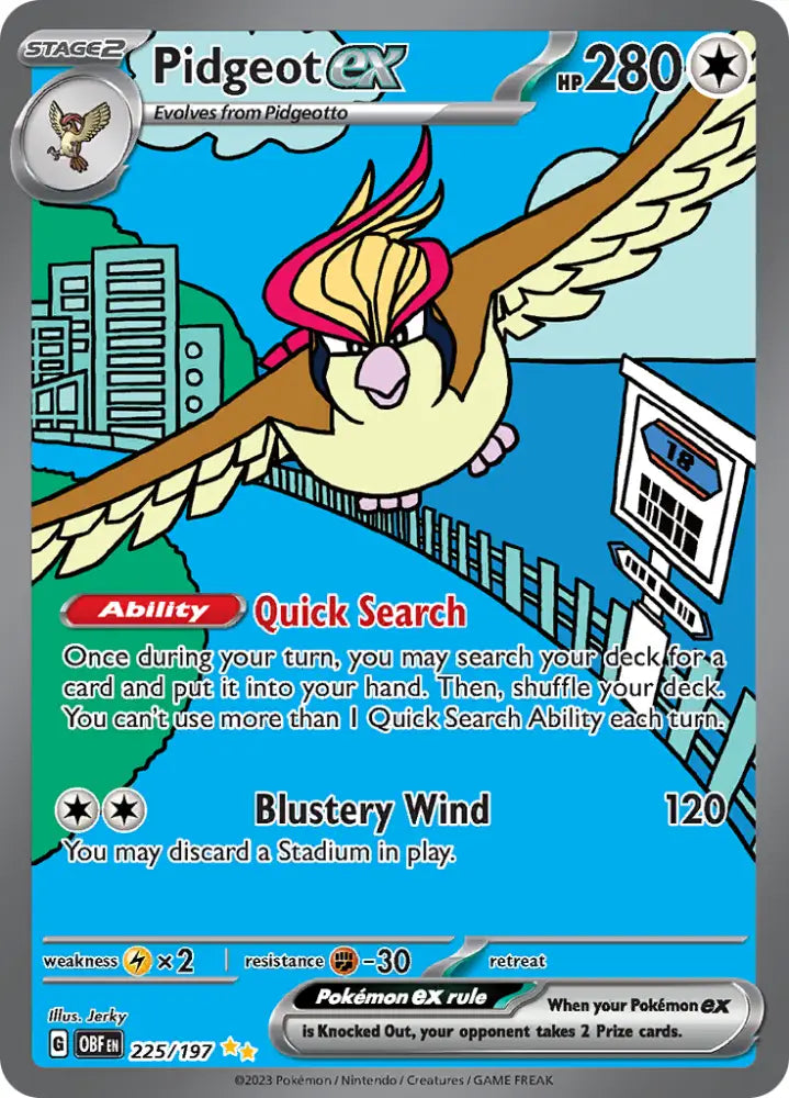Pidgeot ex (225/197) [Scarlet & Violet: Obsidian Flames] - Pokemon Single