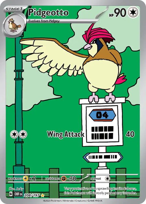 Pidgeotto (208/197) [Scarlet & Violet: Obsidian Flames] - Pokemon Single