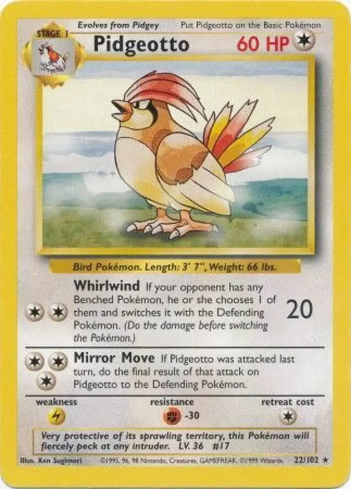 Pidgeotto (22/102) [Base Set Unlimited] - Pokemon Single