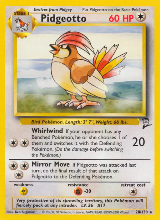 Pidgeotto (28/130) [Base Set 2] - Pokemon Single