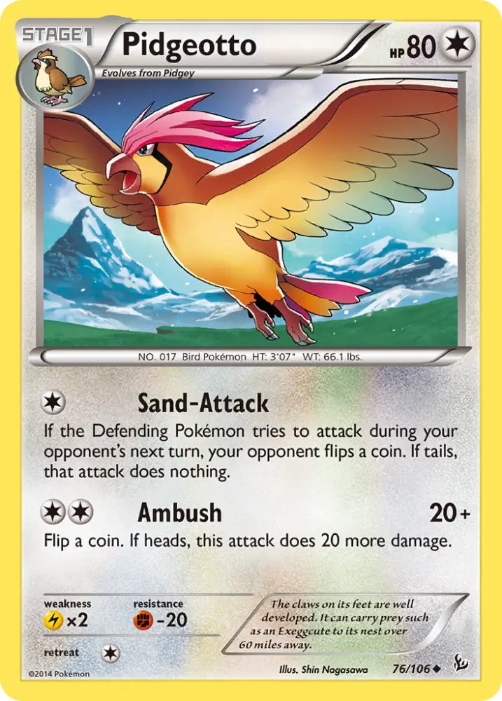 Pidgeotto (76/106) [XY: Flashfire] - Pokemon Single