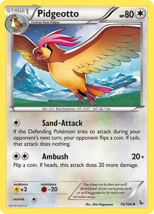 Pidgeotto (76/106) [XY: Flashfire] - Pokemon Single