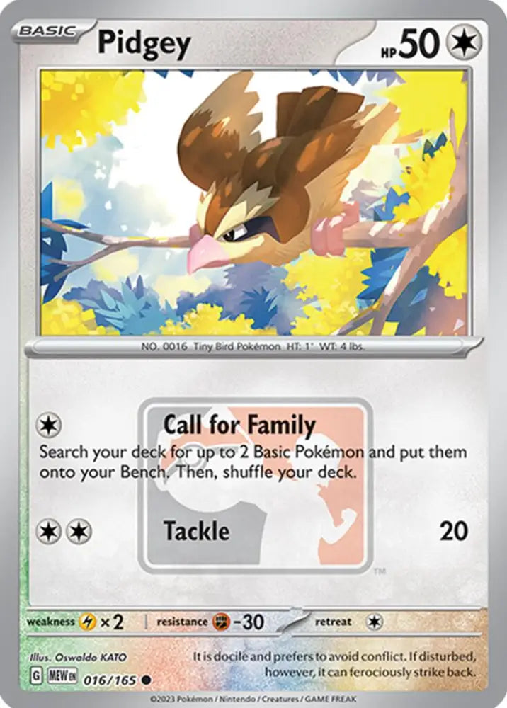 Pidgey (016/165) [League & Championship Cards] - Pokemon Single