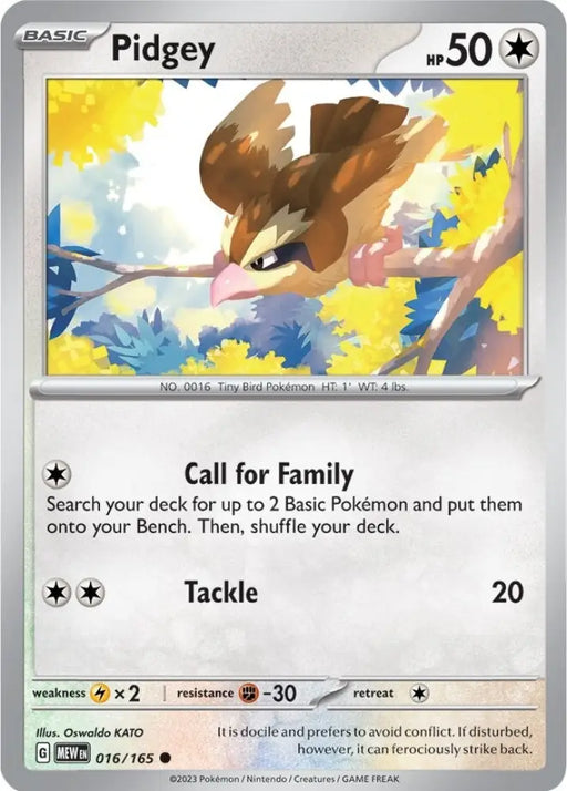 Pidgey (016/165) [Scarlet & Violet 151] - Pokemon Single