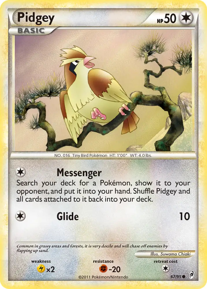 Pidgey (67/95) [HeartGold & SoulSilver: Call of Legends] - Pokemon Single