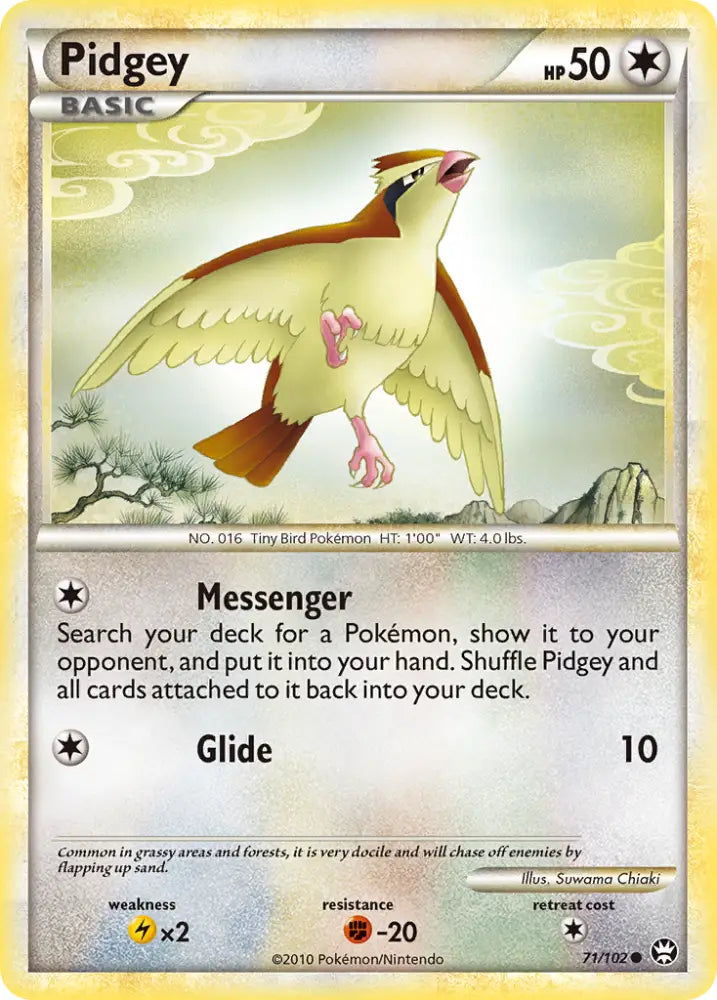 Pidgey (71/102) [HeartGold & SoulSilver: Triumphant] - Pokemon Single
