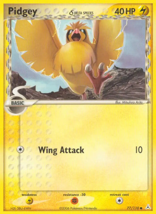 Pidgey (77/110) (Delta Species) [EX: Holon Phantoms] - Pokemon Single