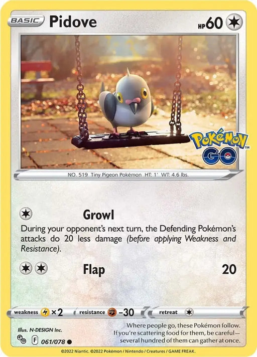 Pidove (061/078) [Pokémon GO] - Pokemon Single