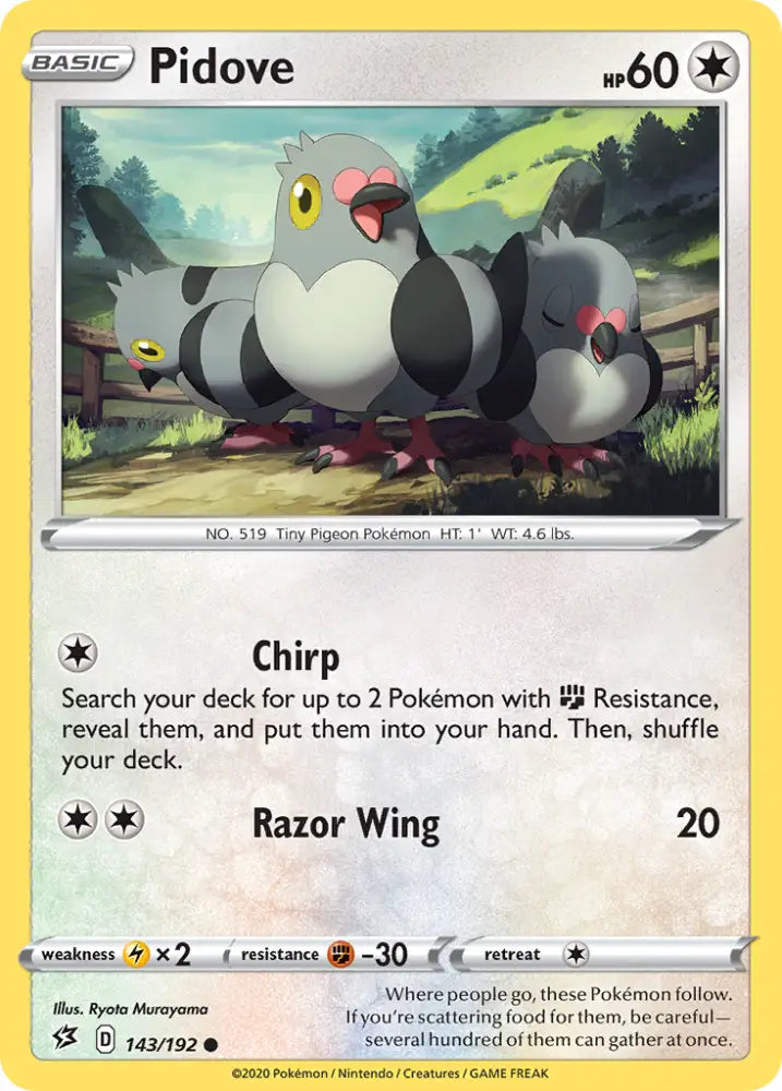 Pidove (143/192) [Sword & Shield: Rebel Clash] - Pokemon Single