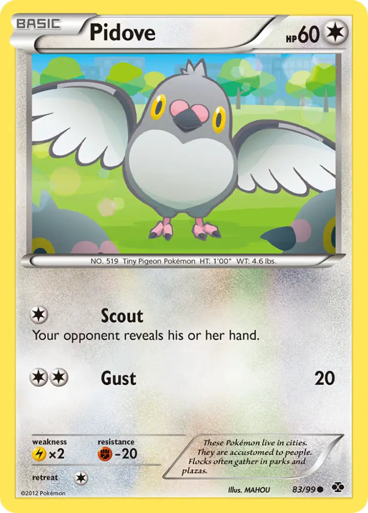 Pidove (83/99) [Black & White: Next Destinies] - Pokemon Single