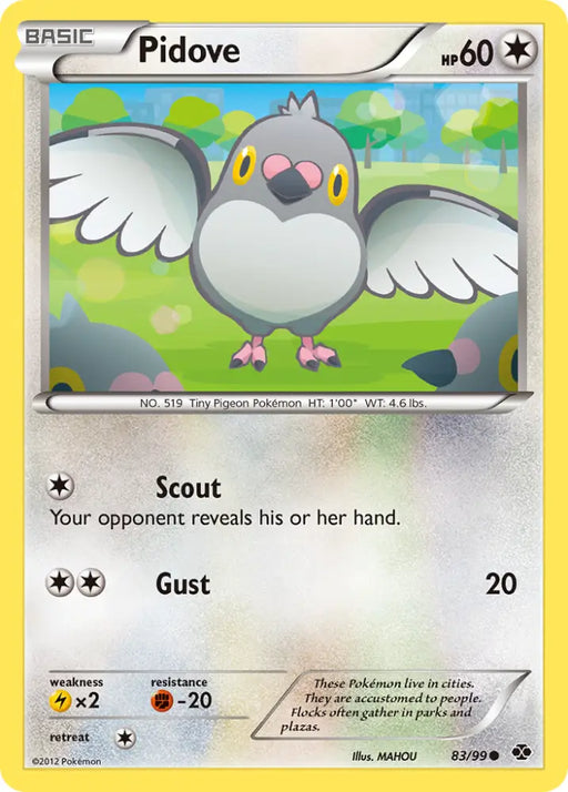 Pidove (83/99) [Black & White: Next Destinies] - Pokemon Single