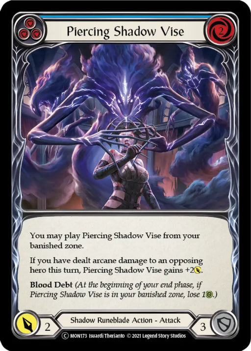 Piercing Shadow Vise (Blue) [Monarch Unlimited] Unlimited Rainbow Foil - Flesh And Blood Single