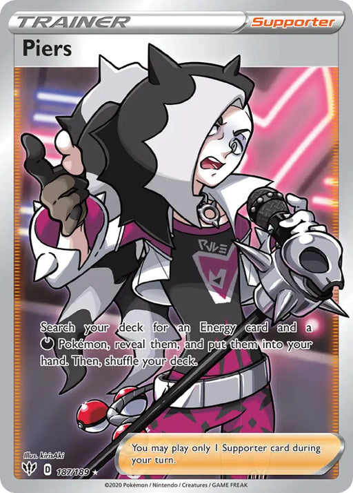 Piers (187/189) [Sword & Shield: Darkness Ablaze] - Pokemon Single
