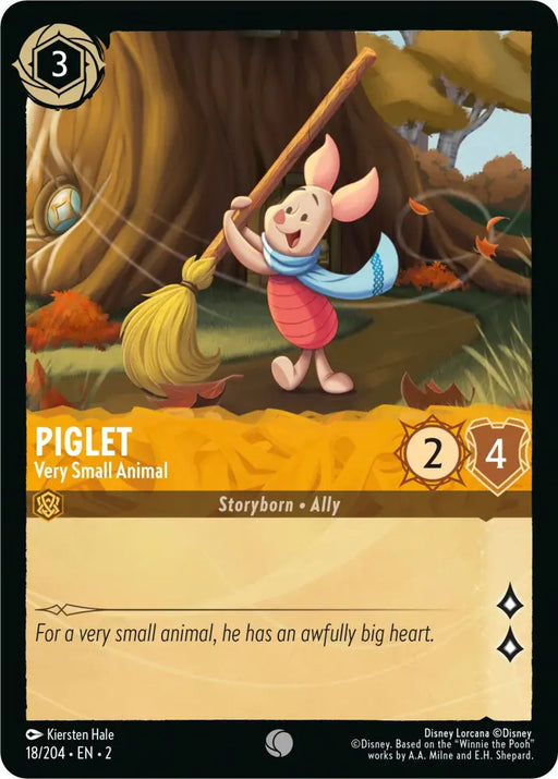 Piglet - Very Small Animal (18/204) [Rise of the Floodborn] - Lorcana Single