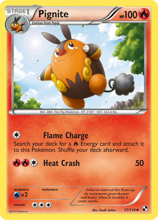 Pignite (17/114) [Black & White: Base Set] - Pokemon Single