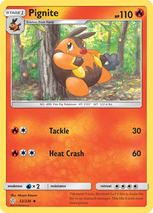 Pignite (32/236) [Sun & Moon: Cosmic Eclipse] - Pokemon Single