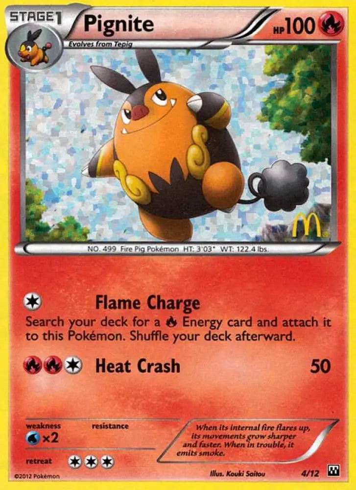 Pignite (4/12) [McDonald’s Promos: 2012 Collection] - Pokemon Single