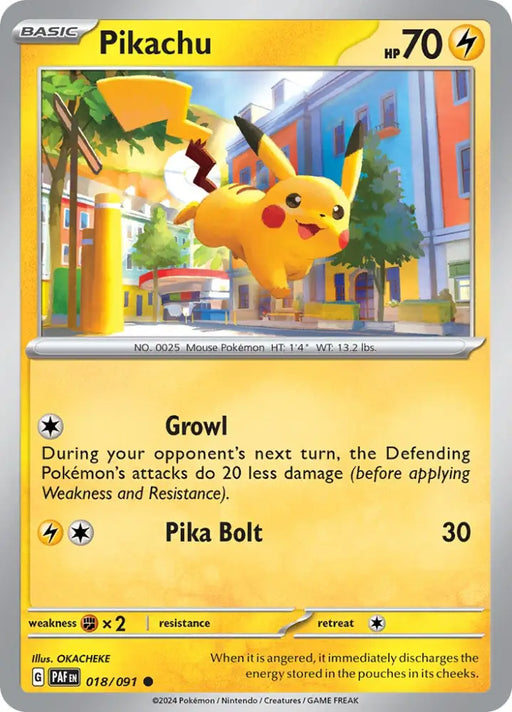 Pikachu (018/091) [Scarlet & Violet: Paldean Fates] - Pokemon Single