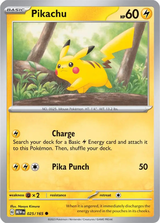 Pikachu (025/165) [Scarlet & Violet 151] - Pokemon Single