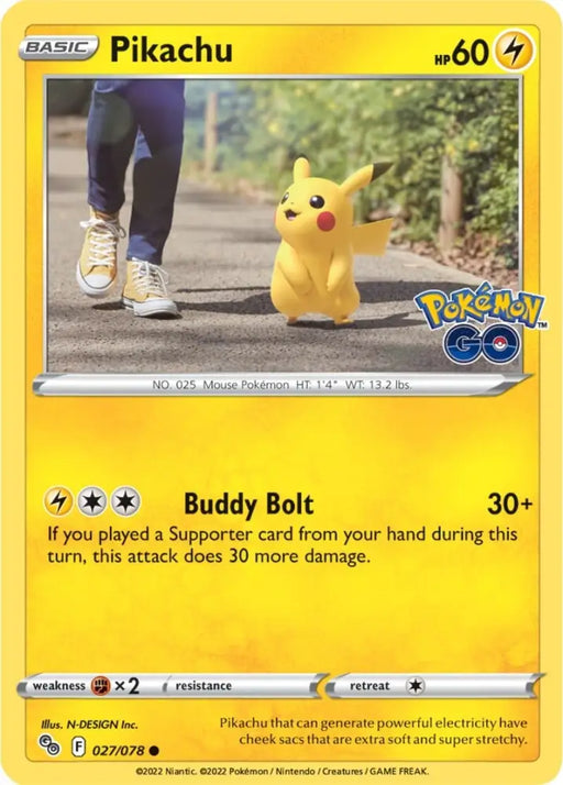 Pikachu (027/078) [Pokémon GO] - Pokemon Single