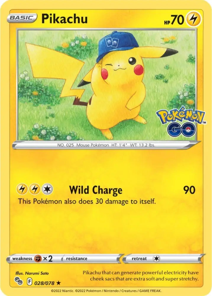 Pikachu (028/078) [Pokémon GO] - Pokemon Single