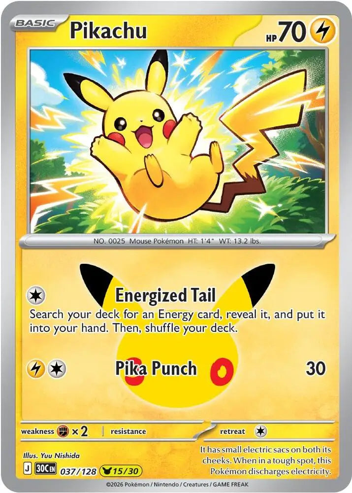 Pikachu - 037/128 [ME: 30th Celebration]