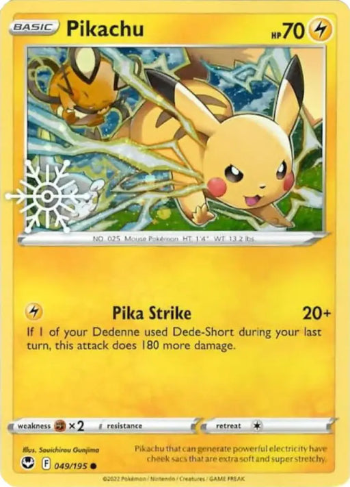 Pikachu (049/195) (Holiday Calendar) [Sword & Shield: Silver Tempest] - Pokemon Single