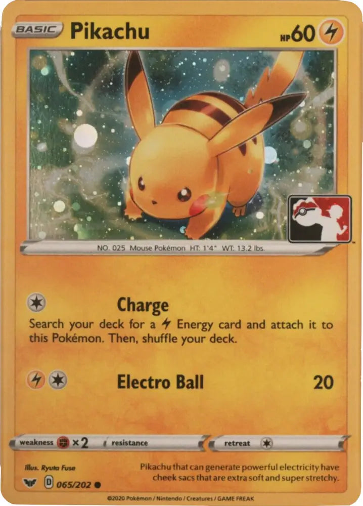 Pikachu (065/202) (Cosmos Holo) [League & Championship Cards] - Pokemon Single