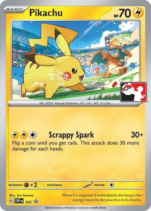 Pikachu (101) (Play Pokemon Promo) [League & Championship Cards] - Pokemon Single