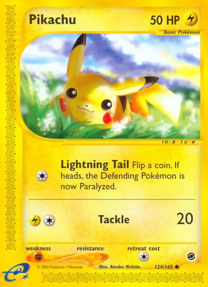 Pikachu (124/165) [Expedition: Base Set] - Pokemon Single