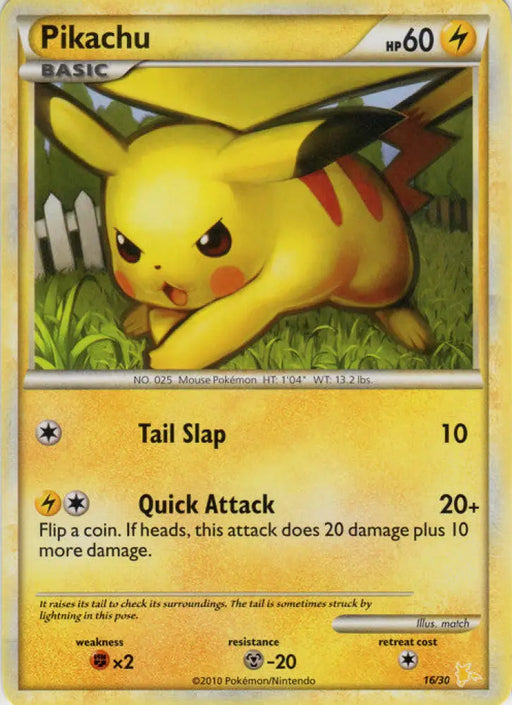 Pikachu (16/30) [HeartGold & SoulSilver: Trainer Kit - Raichu] - Pokemon Single