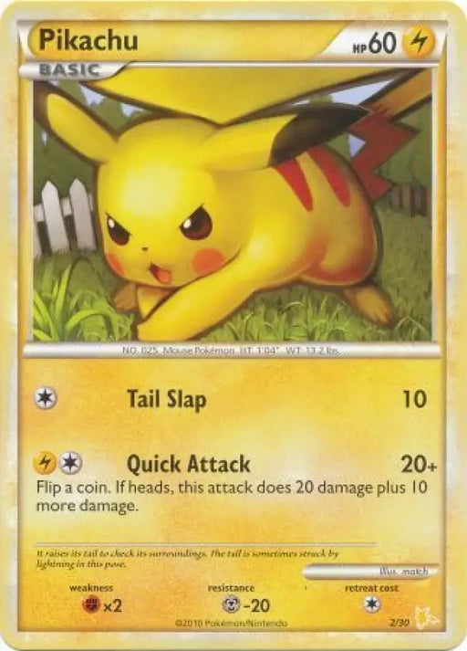 Pikachu (2/30) [HeartGold & SoulSilver: Trainer Kit - Raichu] - Pokemon Single
