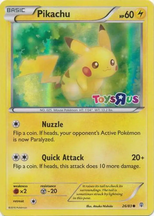 Pikachu (26/83) (Toys R Us Promo) [Miscellaneous Cards] - Pokemon Single
