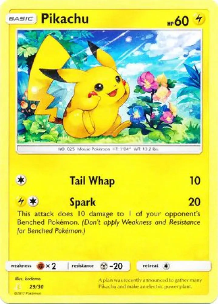 Pikachu (29/30) [Sun & Moon: Trainer Kit - Alolan Raichu] - Pokemon Single