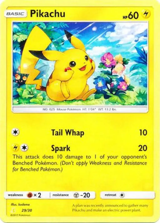 Pikachu (29/30) [Sun & Moon: Trainer Kit - Alolan Raichu] - Pokemon Single