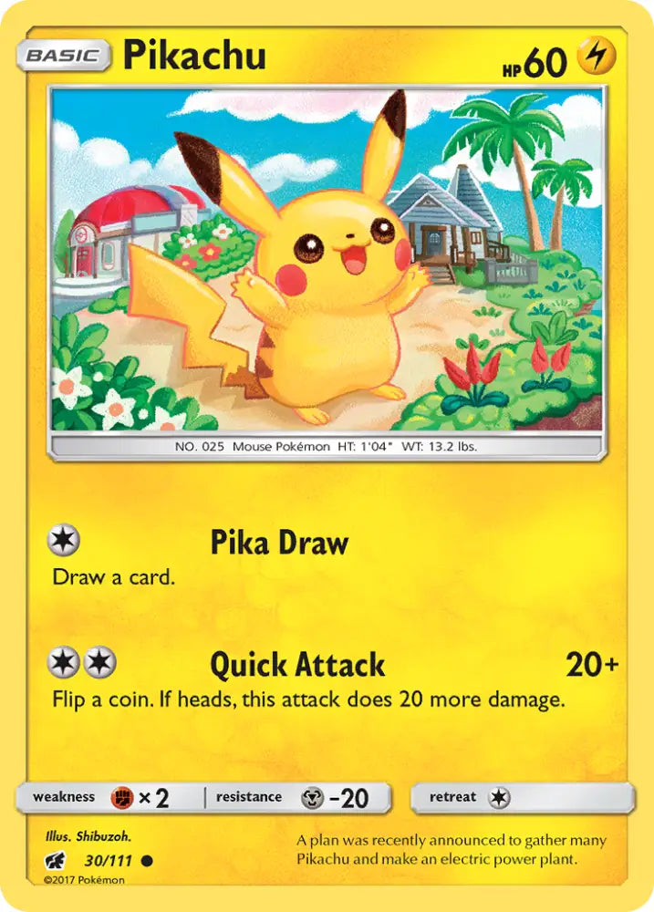 Pikachu (30/111) [Sun & Moon: Crimson Invasion] - Pokemon Single