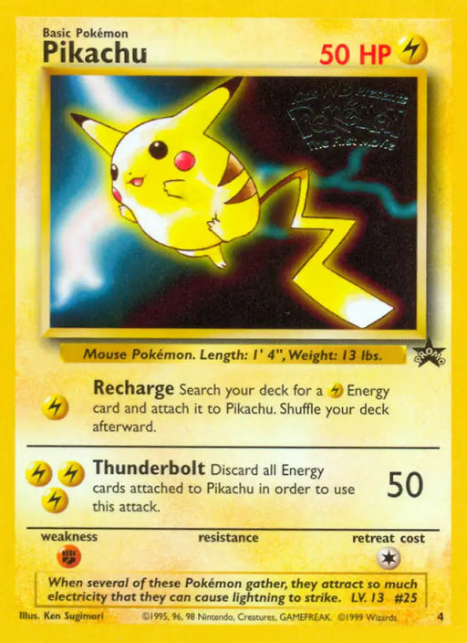 Pikachu (4) [Wizards of the Coast: Black Star Promos] - Pokemon Single