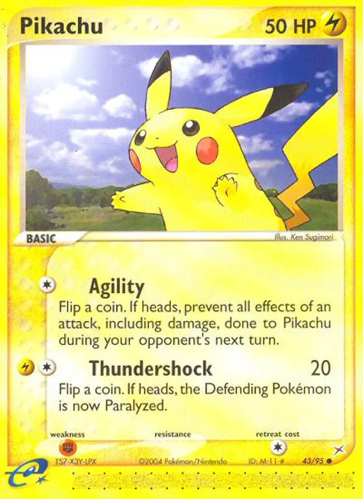 Pikachu (43/95) [EX: Team Magma vs Team Aqua] - Pokemon Single