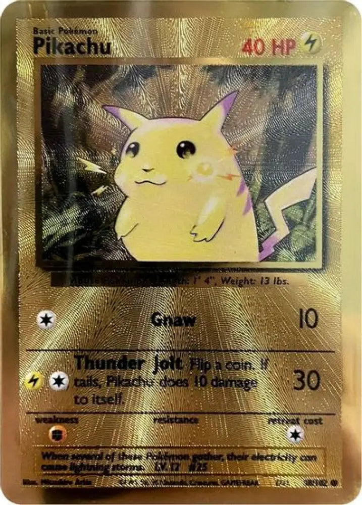 Pikachu (58/102) (Celebrations Metal Card) [Celebrations: 25th Anniversary] - Pokemon Single